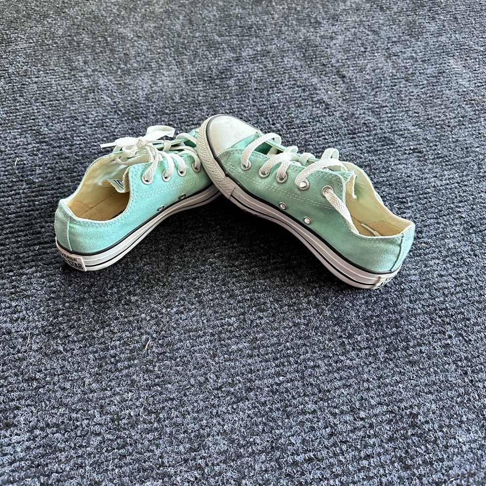 Mint Green Low-Top Sneakers
